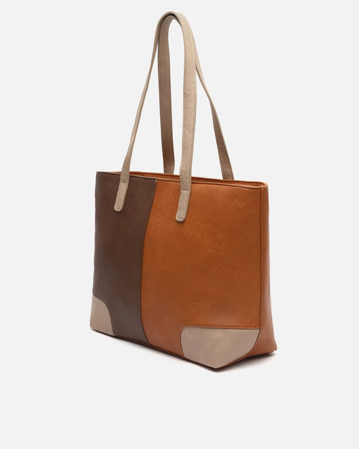 Bolso shopper con estampado patchwork