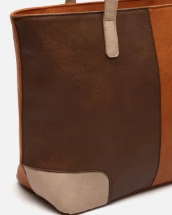 Bolso shopper con estampado patchwork