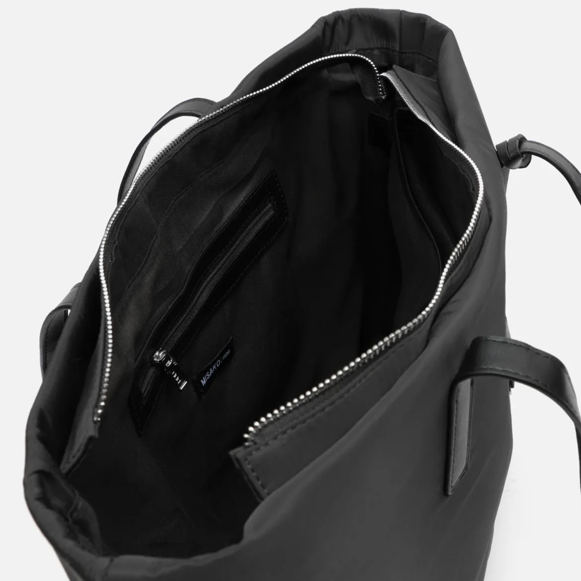 Bolso shopper de nylon con bolsillo para portátil 15 pulgadas