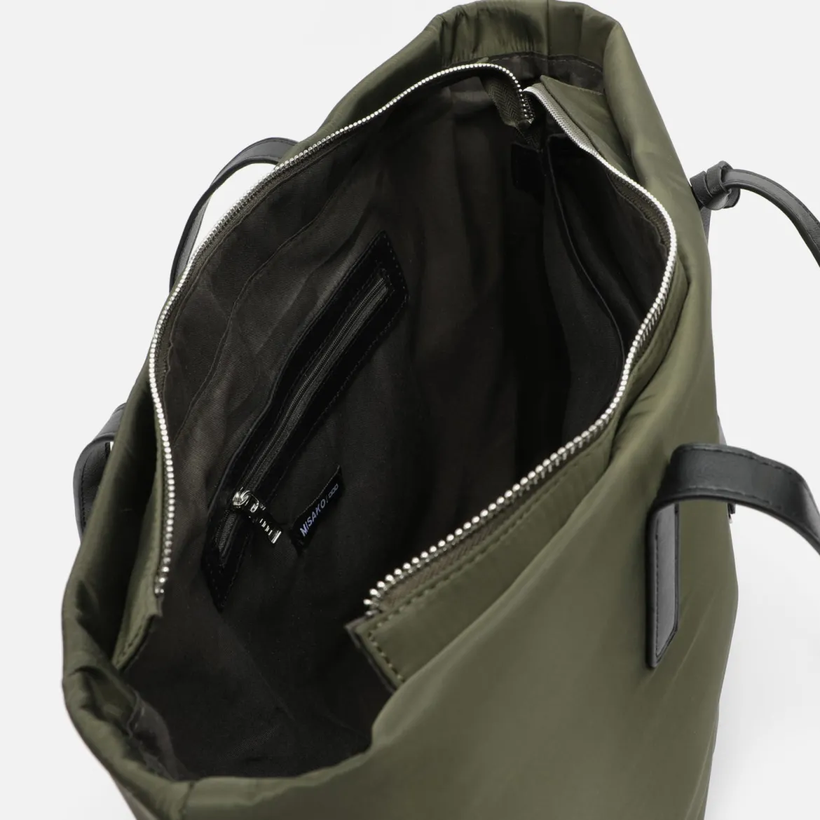 Bolso shopper de nylon con bolsillo para portátil 15 pulgadas