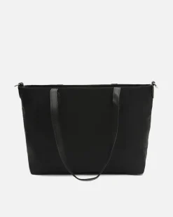 Bolso shopper de nylon con asa bandolera extraíble