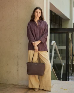 Bolso shopper de nylon con asa bandolera extraíble