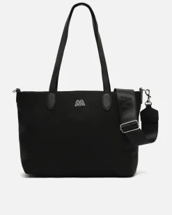 Bolso shopper de nylon con asa bandolera extraíble
