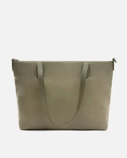 Bolso shopper de nylon con asa bandolera extraíble