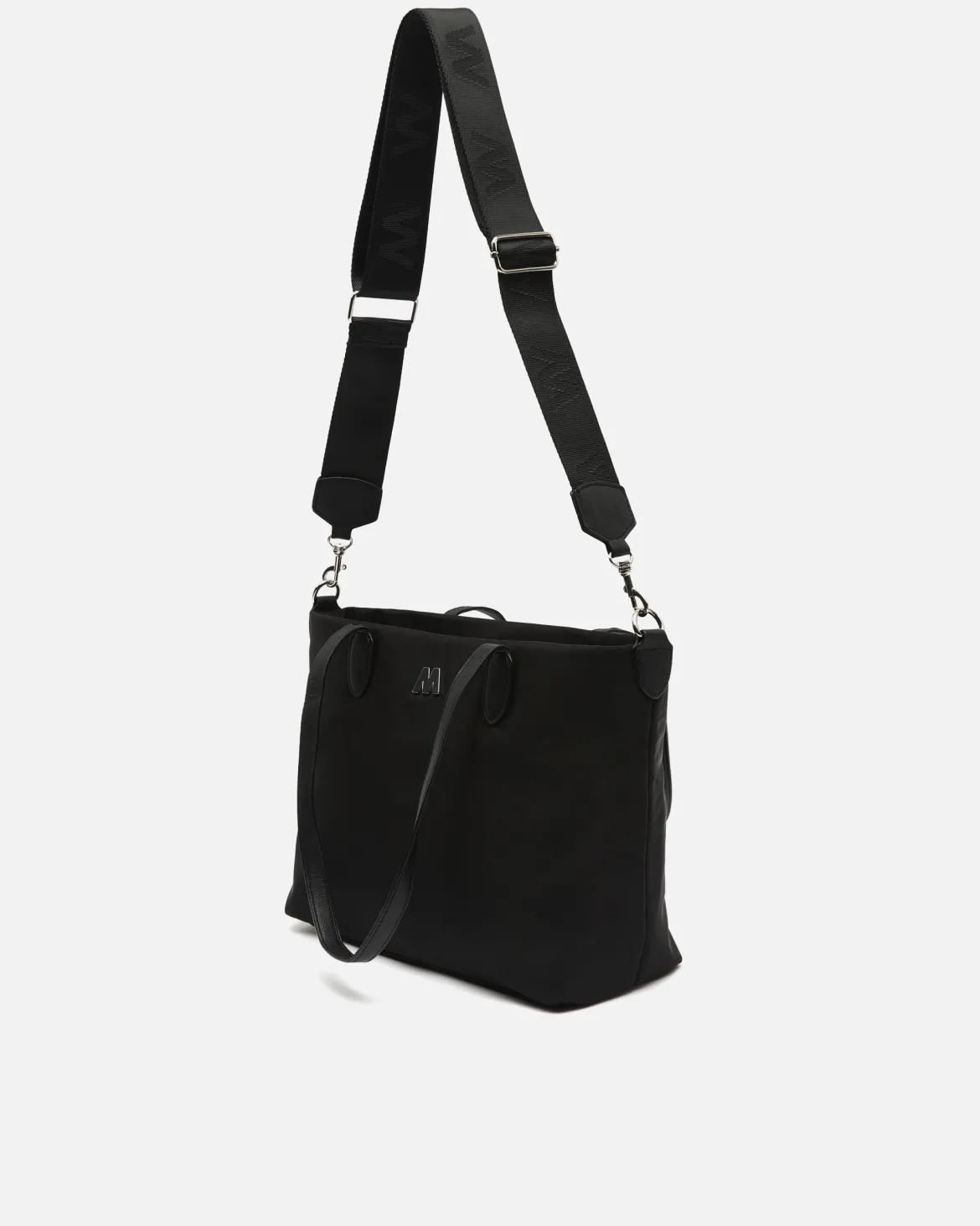Bolso shopper de nylon con asa bandolera extraíble