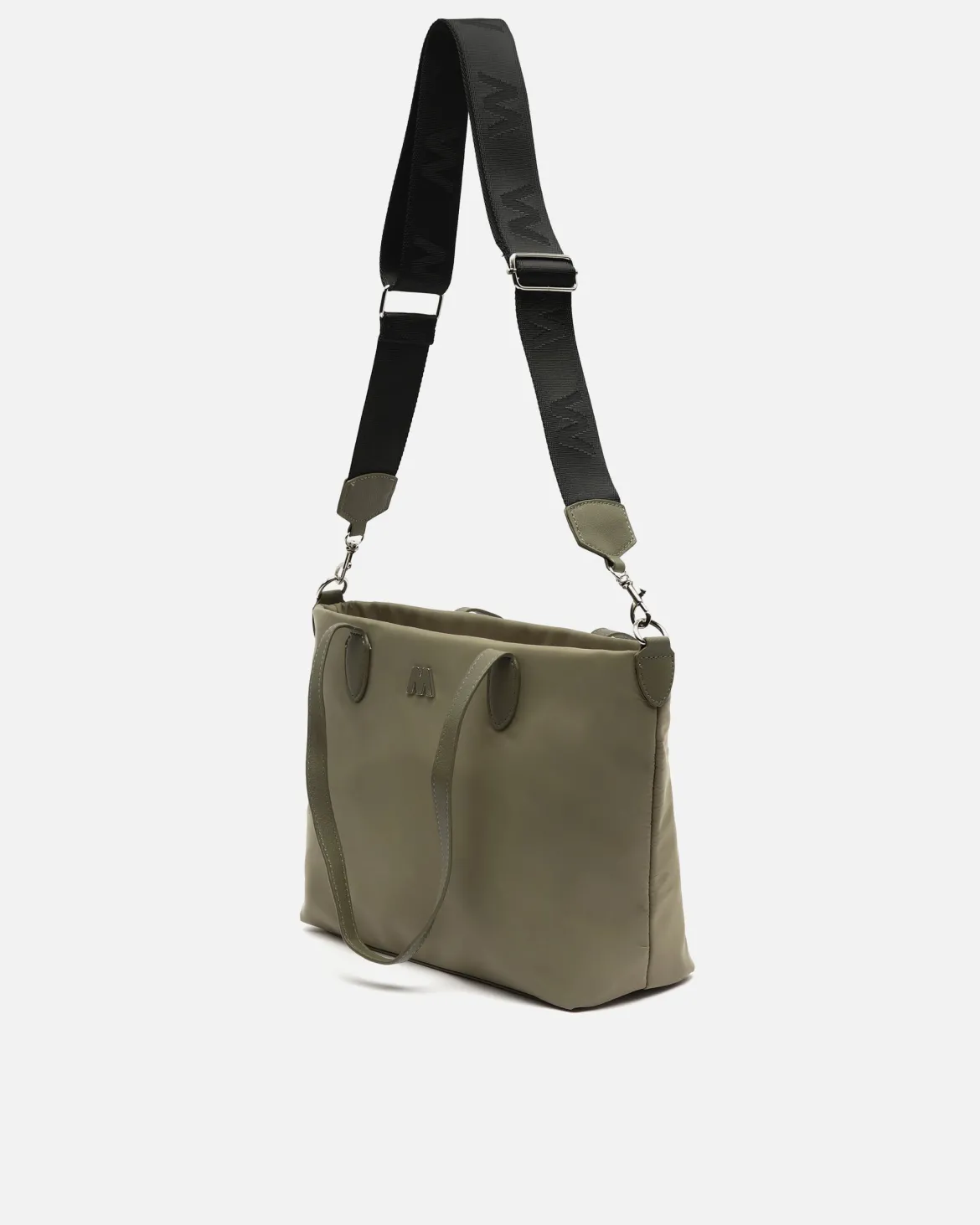Bolso shopper de nylon con asa bandolera extraíble