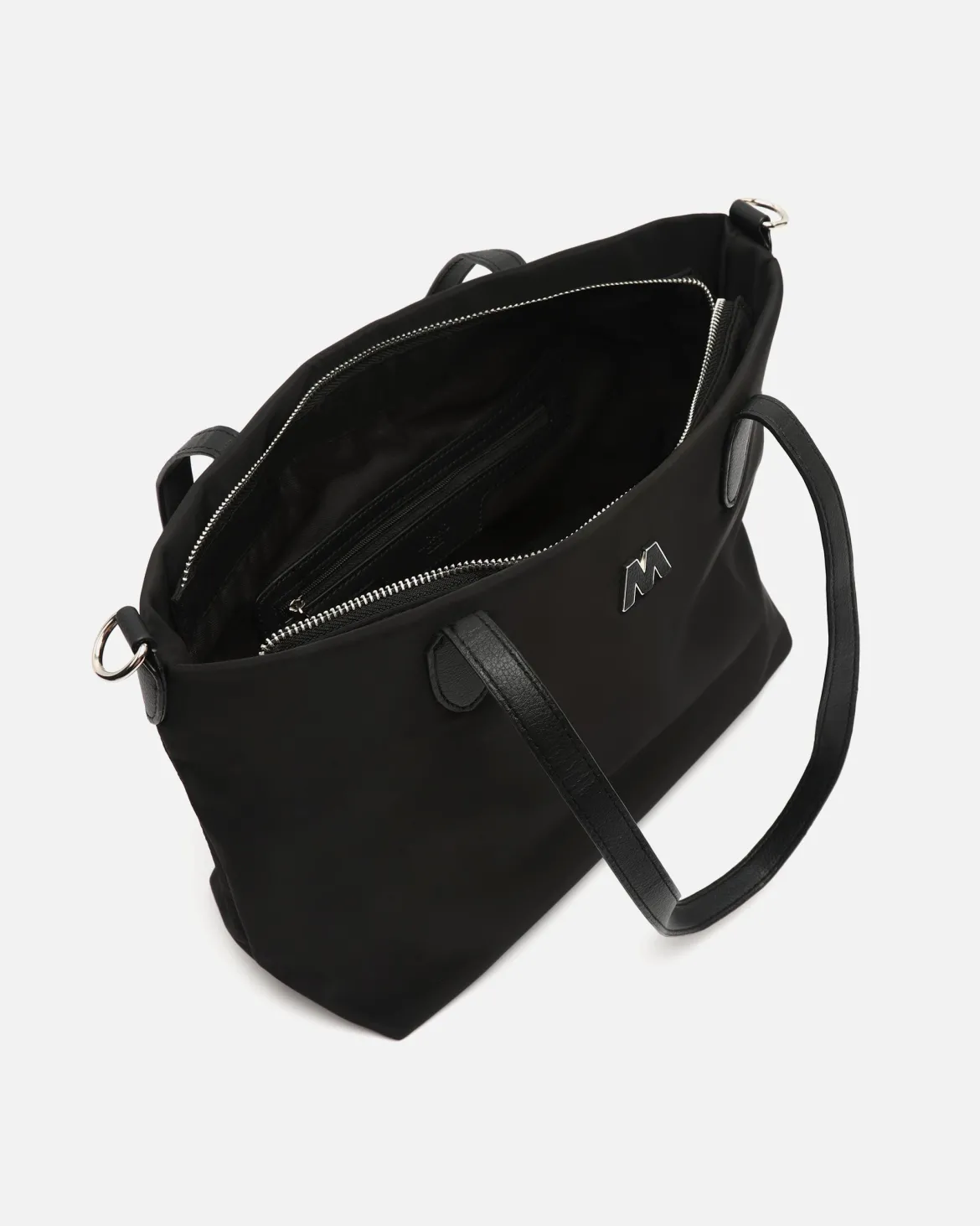 Bolso shopper de nylon con asa bandolera extraíble