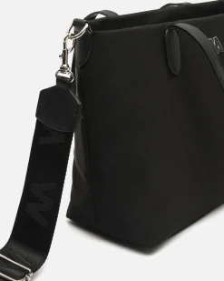 Bolso shopper de nylon con asa bandolera extraíble