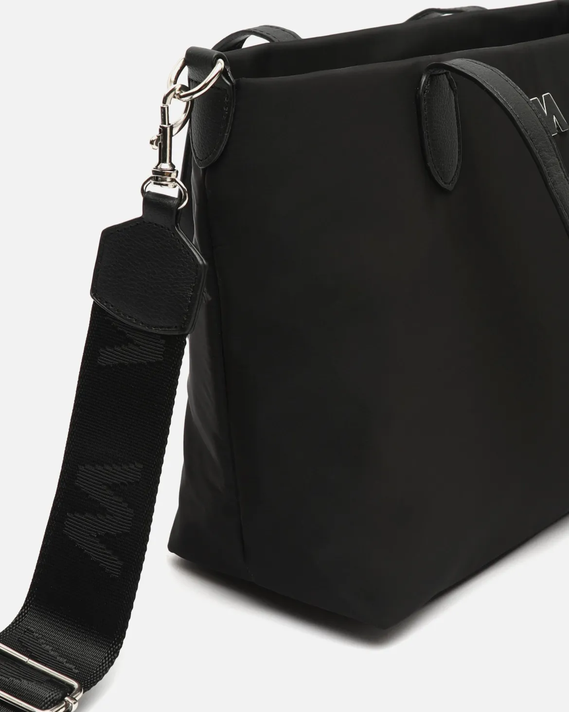Bolso shopper de nylon con asa bandolera extraíble