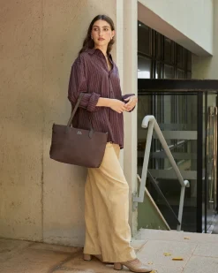 Bolso shopper de nylon con asa bandolera extraíble