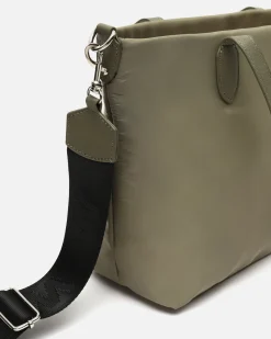 Bolso shopper de nylon con asa bandolera extraíble