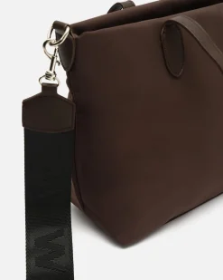 Bolso shopper de nylon con asa bandolera extraíble