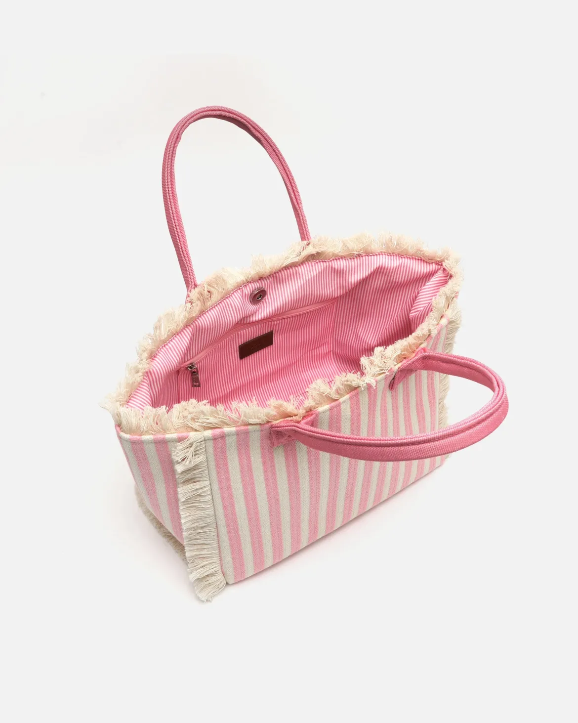 Bolso shopper estampado de rayas