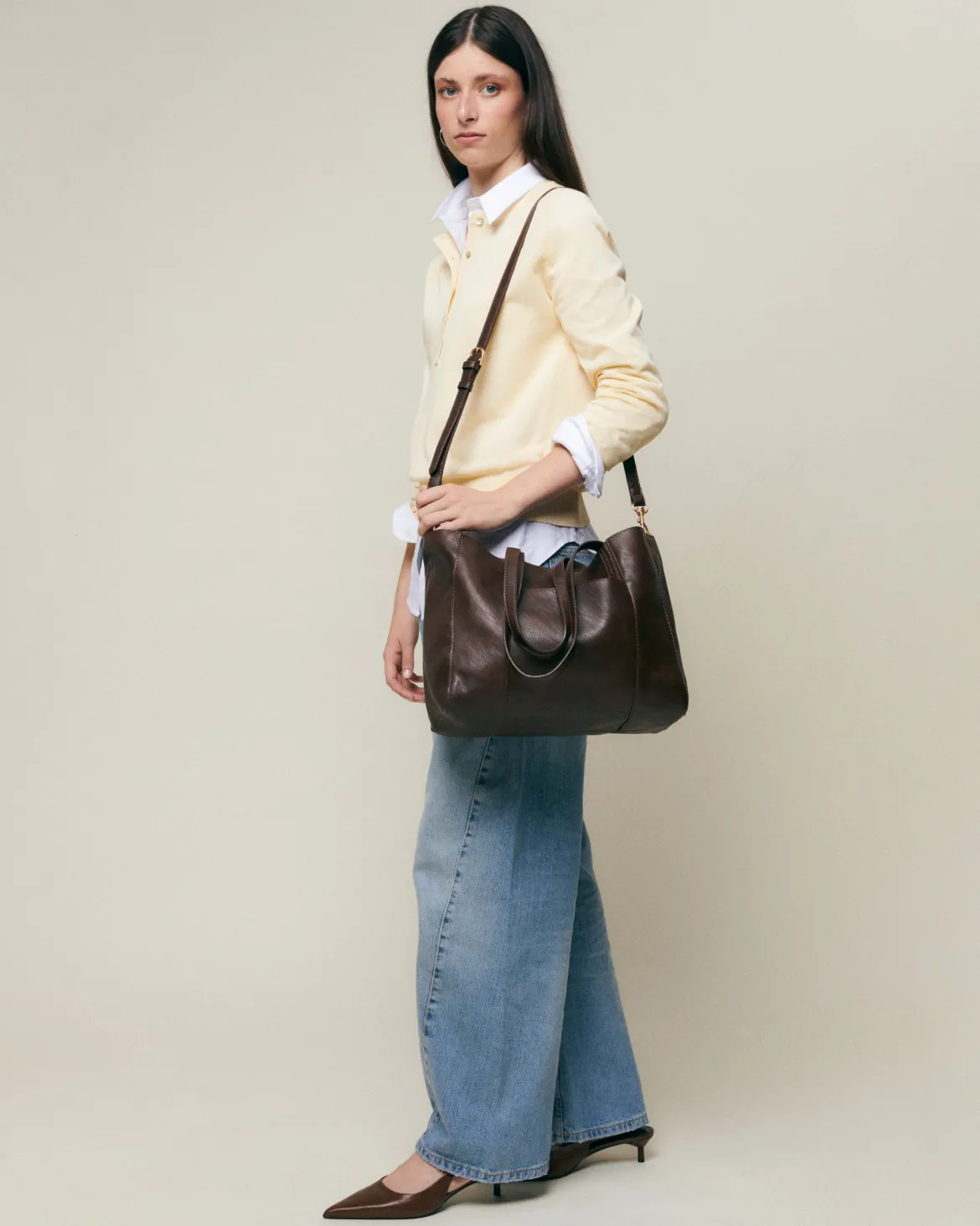 Bolso shopper grande con bolsa interior extraíble