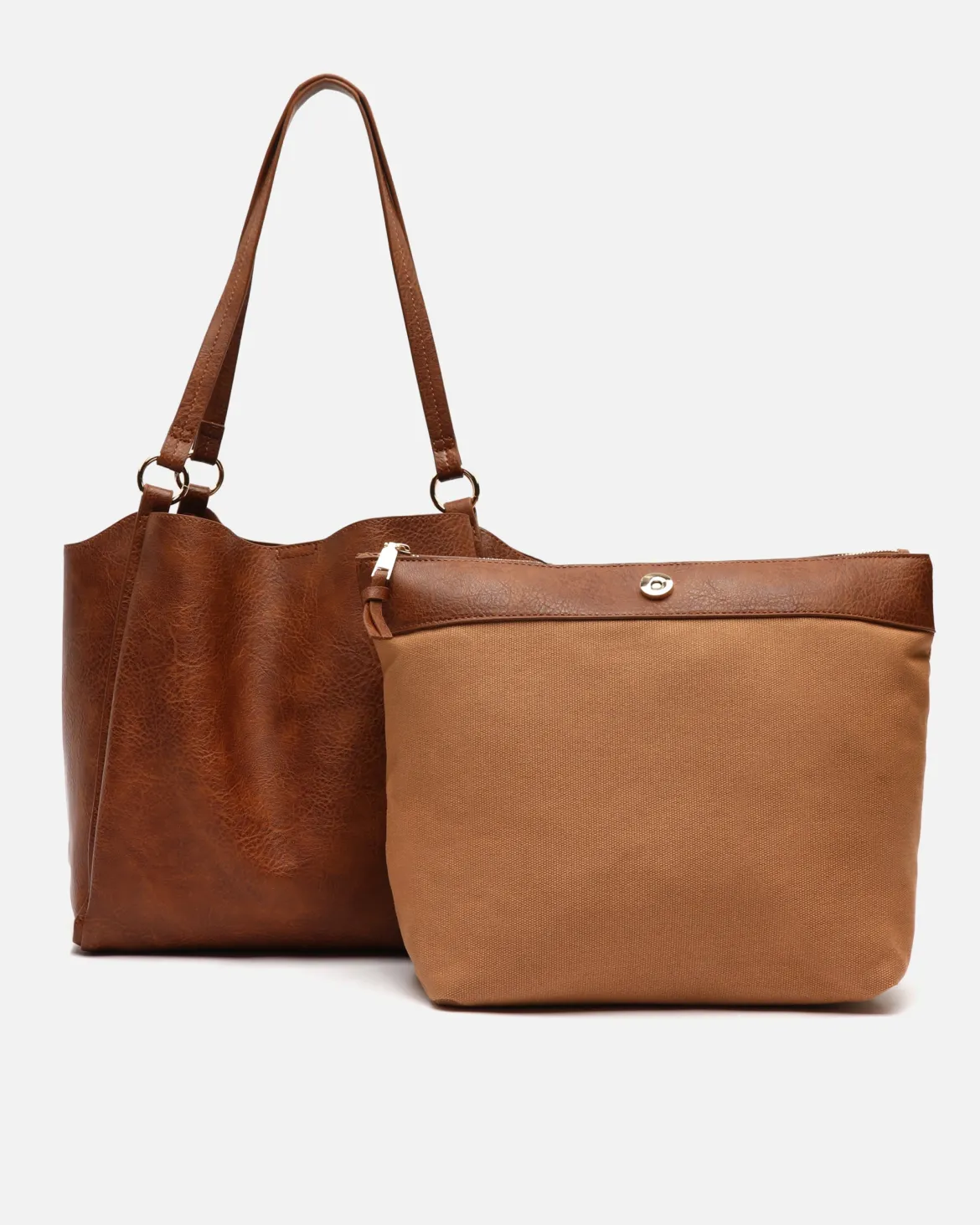 Bolso shopper grande con bolsa en el interior