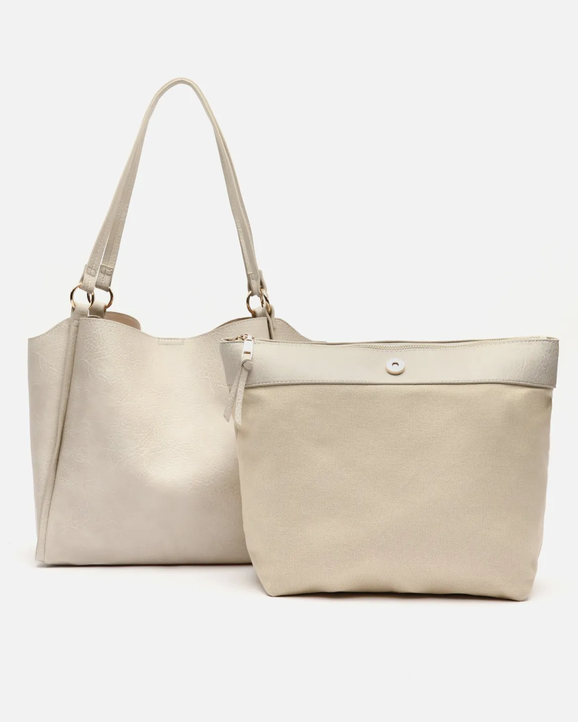 Bolso shopper grande con bolsa en el interior