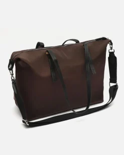 Bolso shopper grande en nylon con asa bandolera extraíble