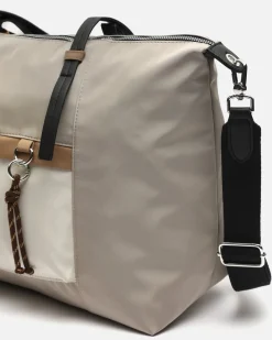 Bolso shopper grande en nylon con asa bandolera extraíble