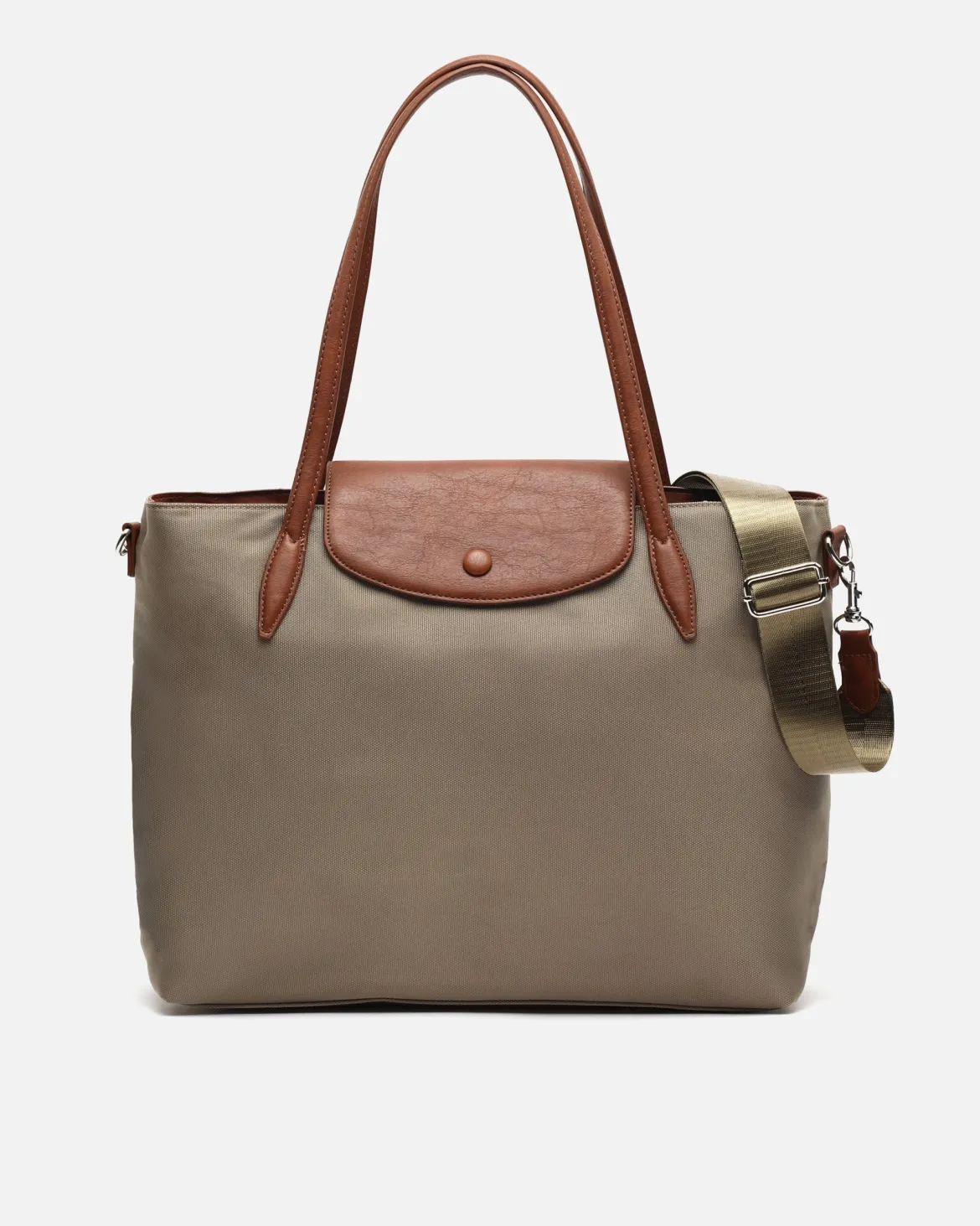 Bolso shopper grande en nylon con bolsillo para portátil 14 pulgadas