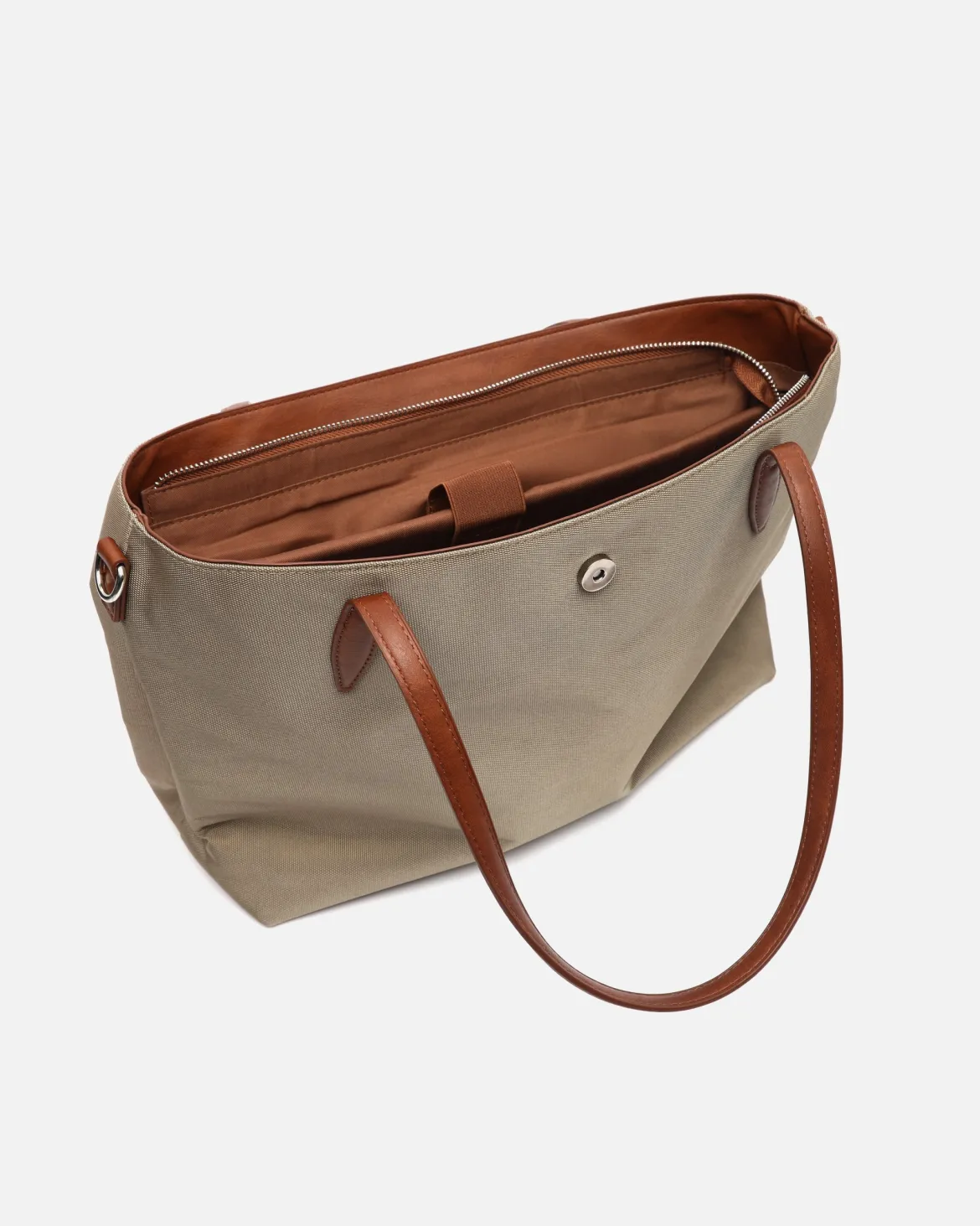 Bolso shopper grande en nylon con bolsillo para portátil 14 pulgadas