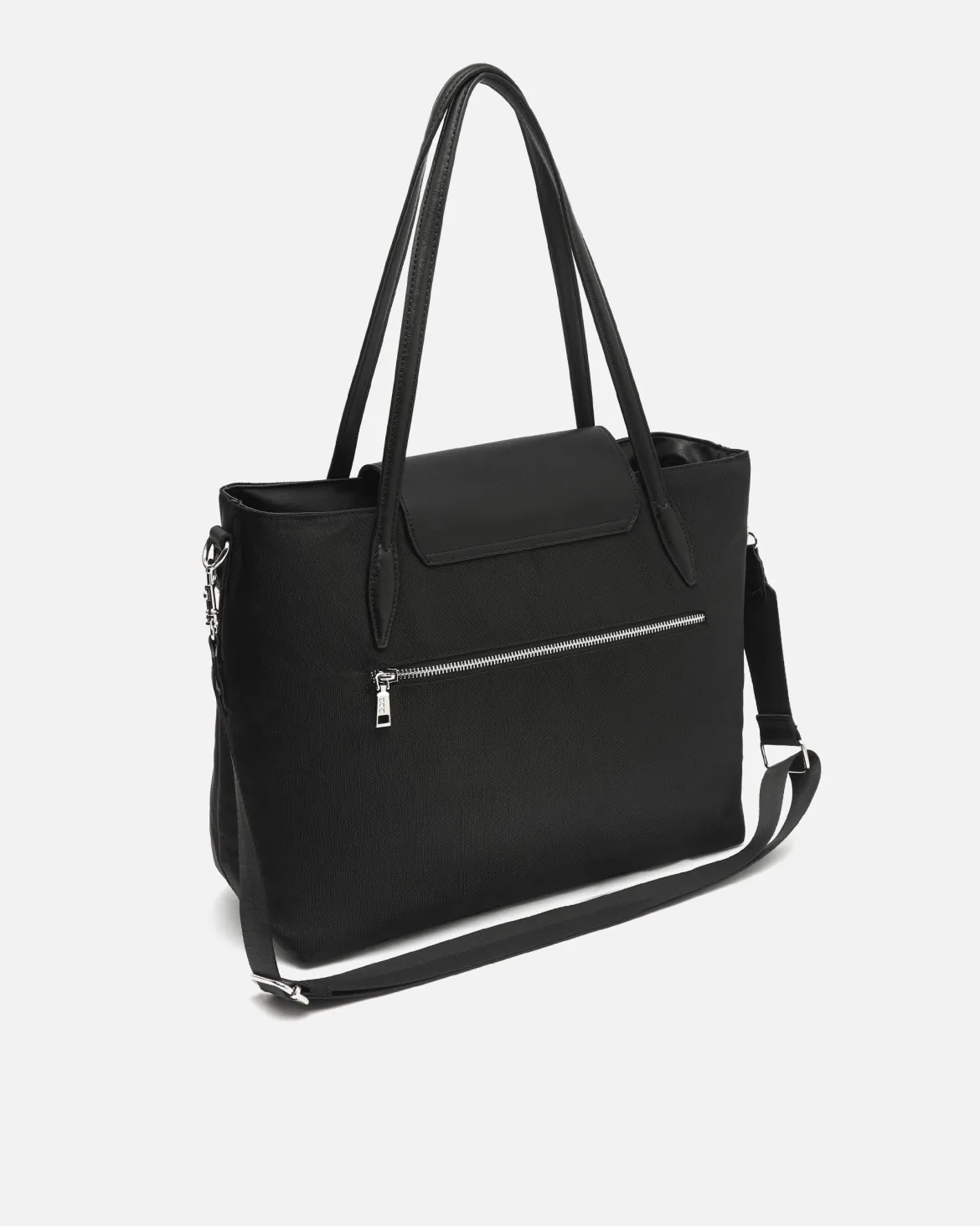 Bolso shopper grande en nylon con bolsillo para portátil 14 pulgadas