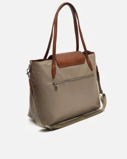 Bolso shopper grande en nylon con bolsillo para portátil 14 pulgadas