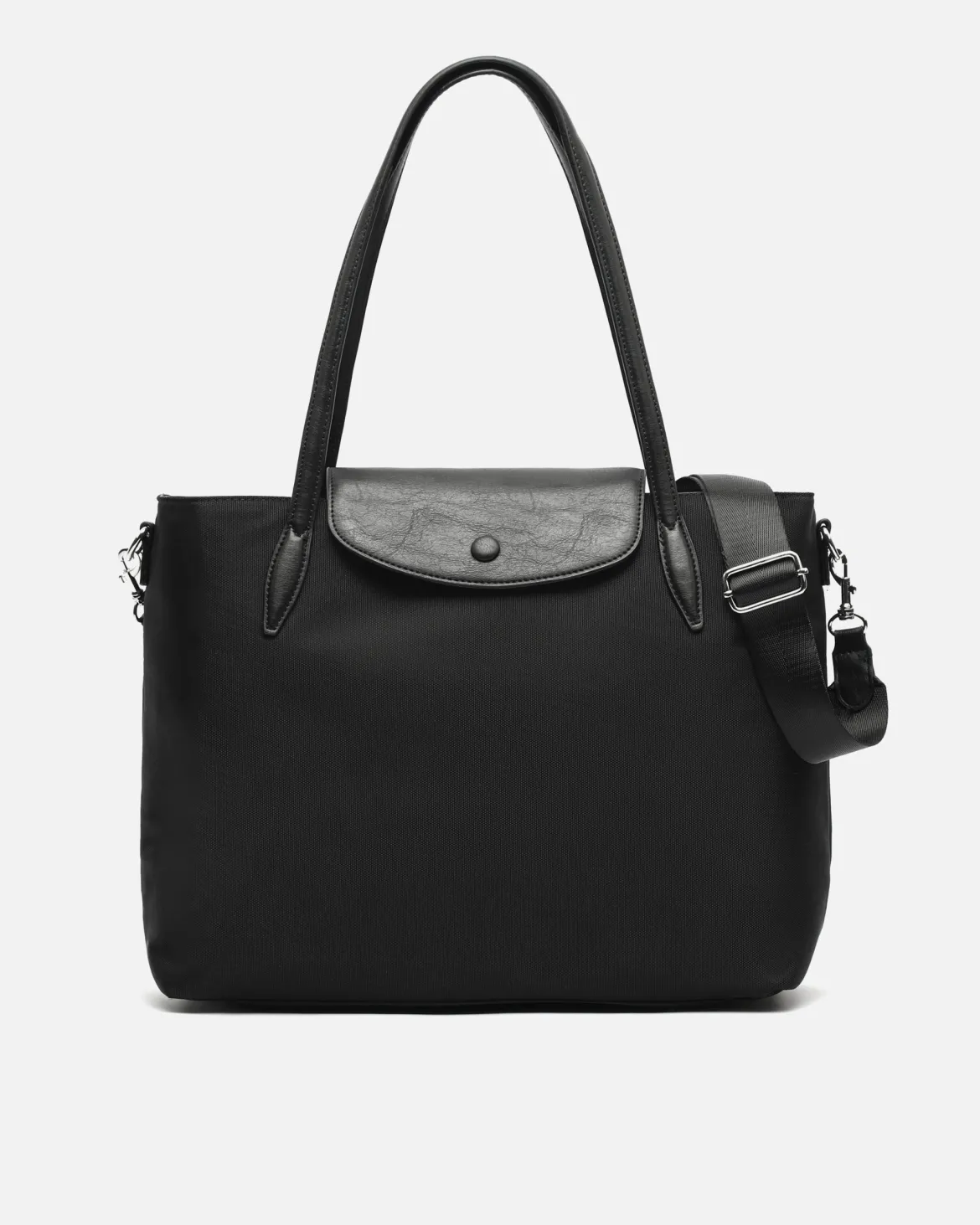 Bolso shopper grande en nylon con bolsillo para portátil 14 pulgadas