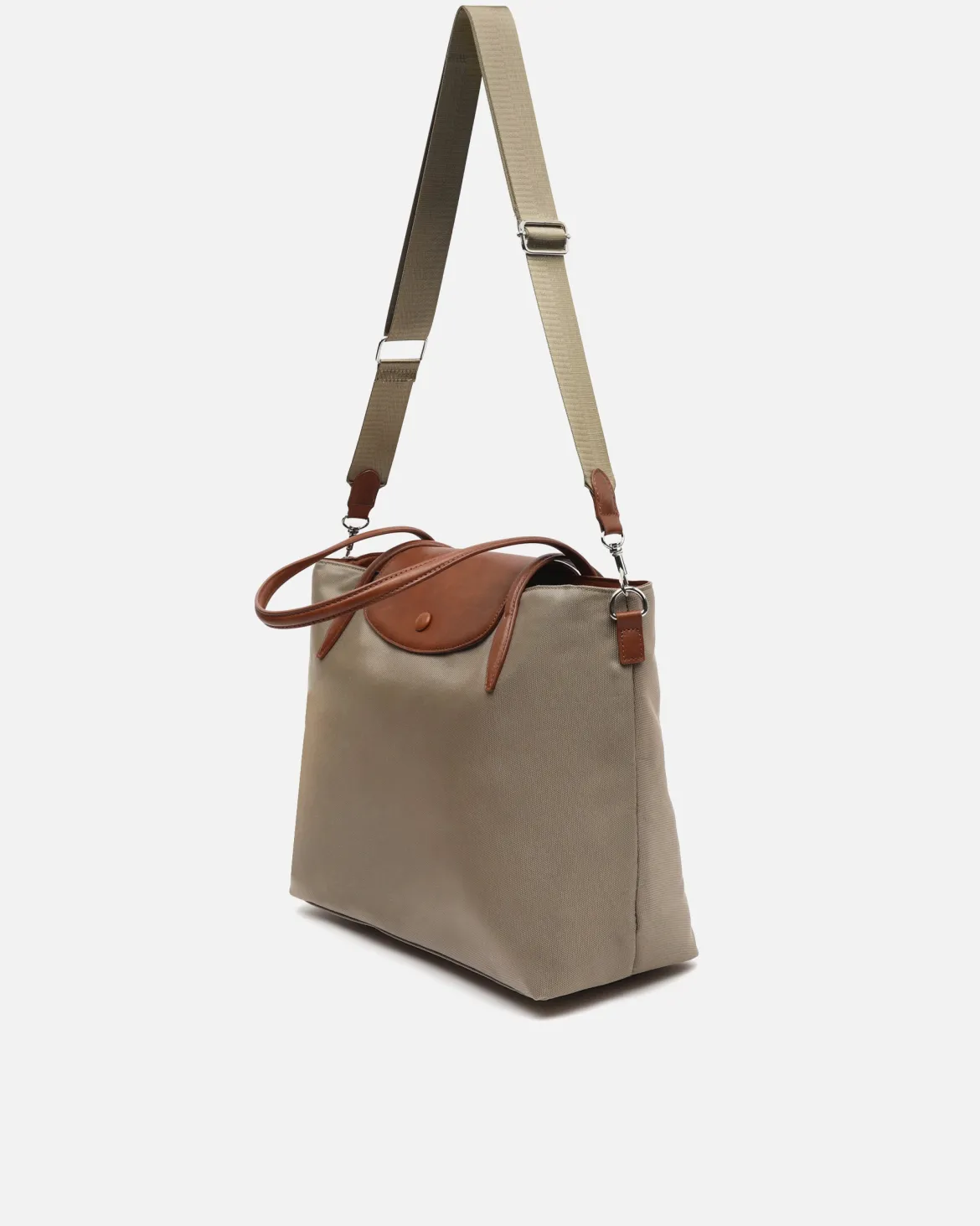 Bolso shopper grande en nylon con bolsillo para portátil 14 pulgadas