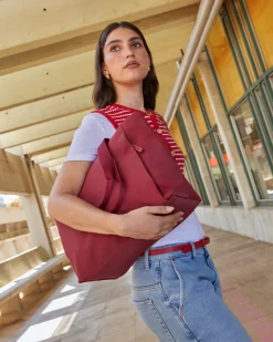 Bolso shopper grande en nylon con bolsillo para portátil 15 pulgadas