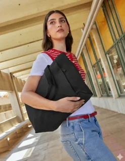 Bolso shopper grande en nylon con bolsillo para portátil 15 pulgadas