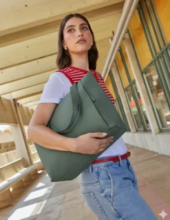Bolso shopper grande en nylon con bolsillo para portátil 15 pulgadas