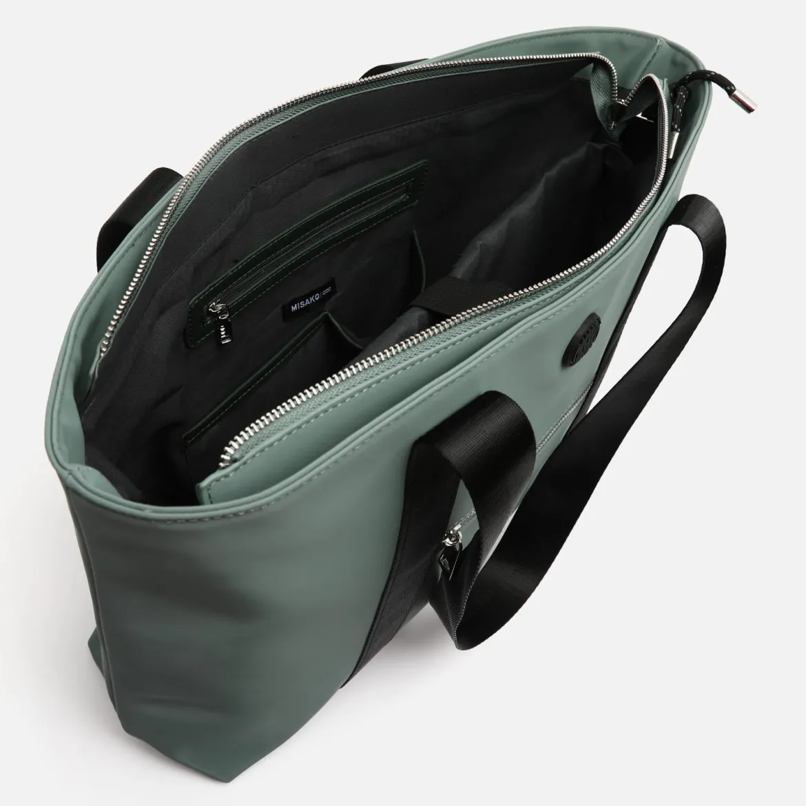 Bolso shopper grande en nylon con bolsillo para tablet