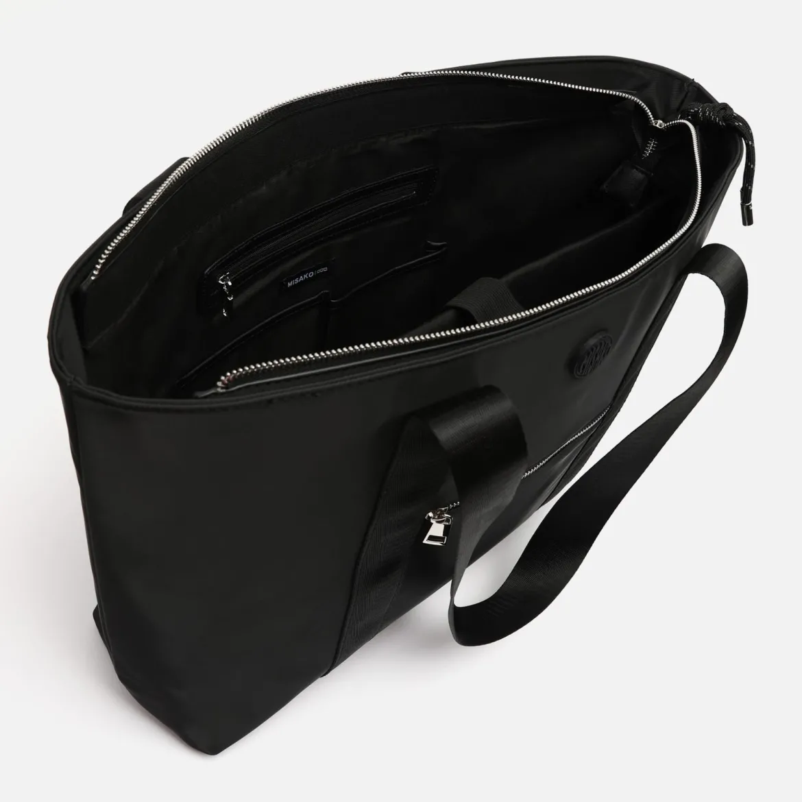 Bolso shopper grande en nylon con bolsillo para tablet