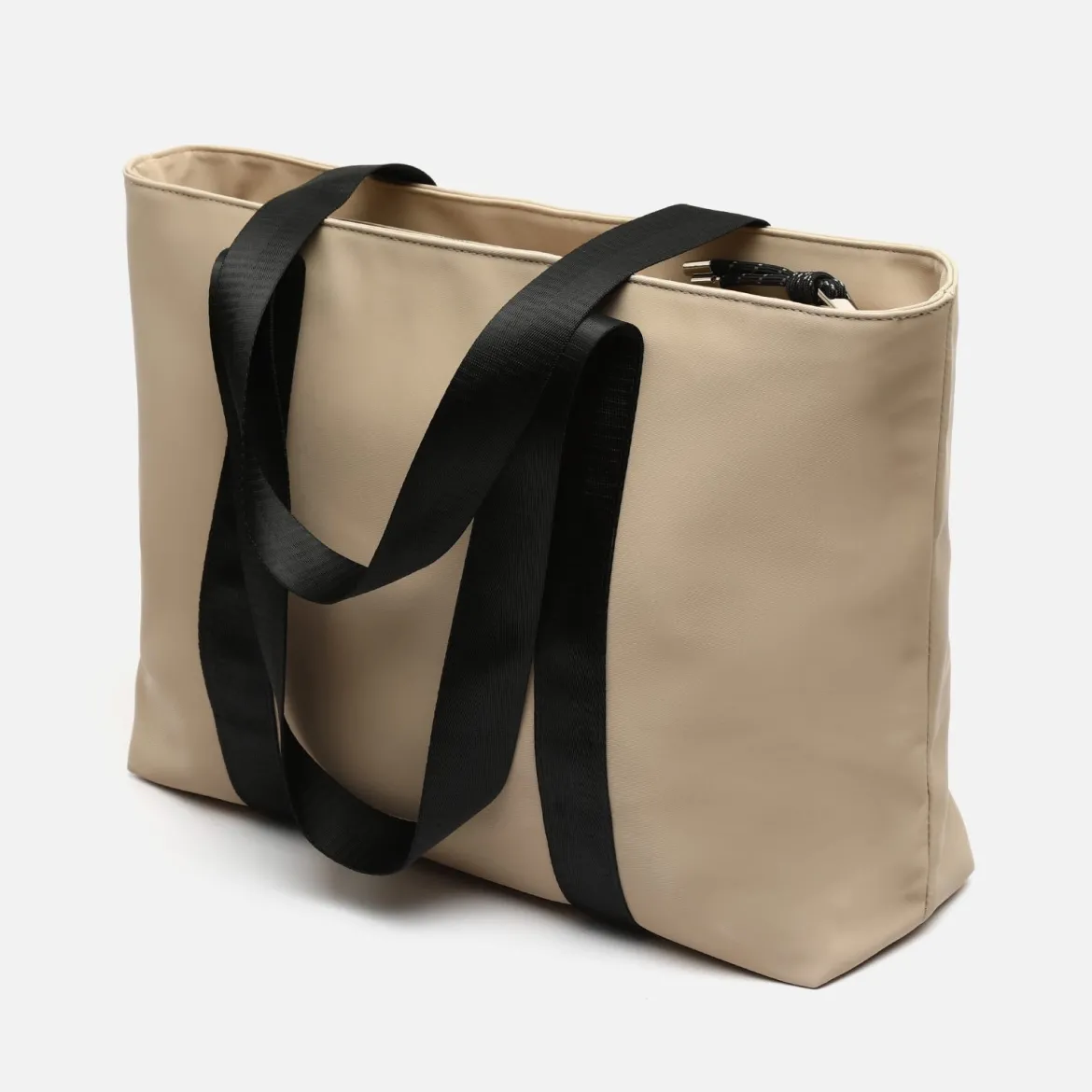Bolso shopper grande en nylon con bolsillo para tablet