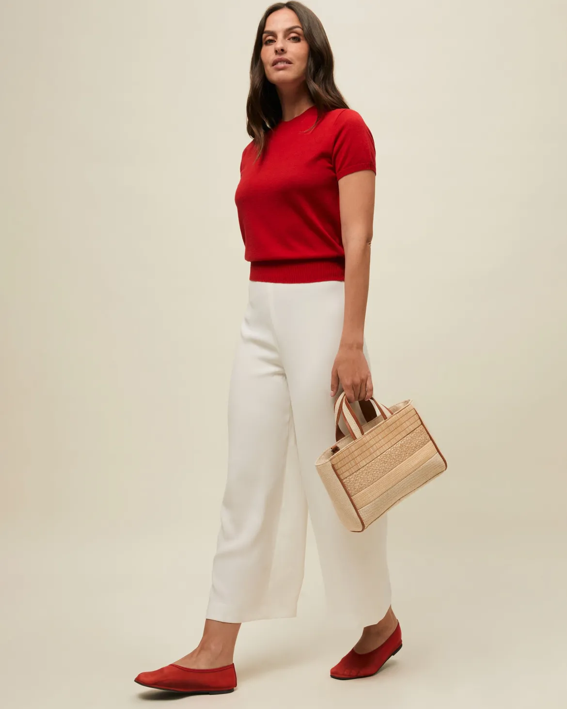 Bolso tote efecto rafia con asa bandolera extraíble
