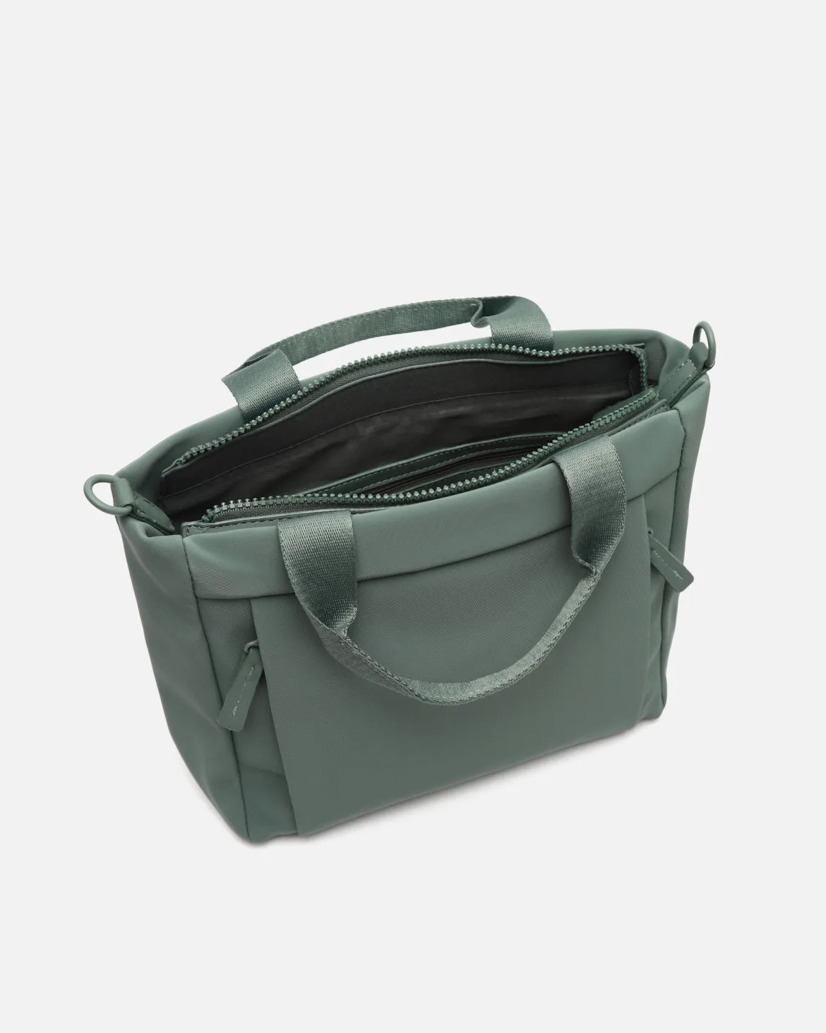 Bolso tote mediano en nylon con asa bandolera extraíble
