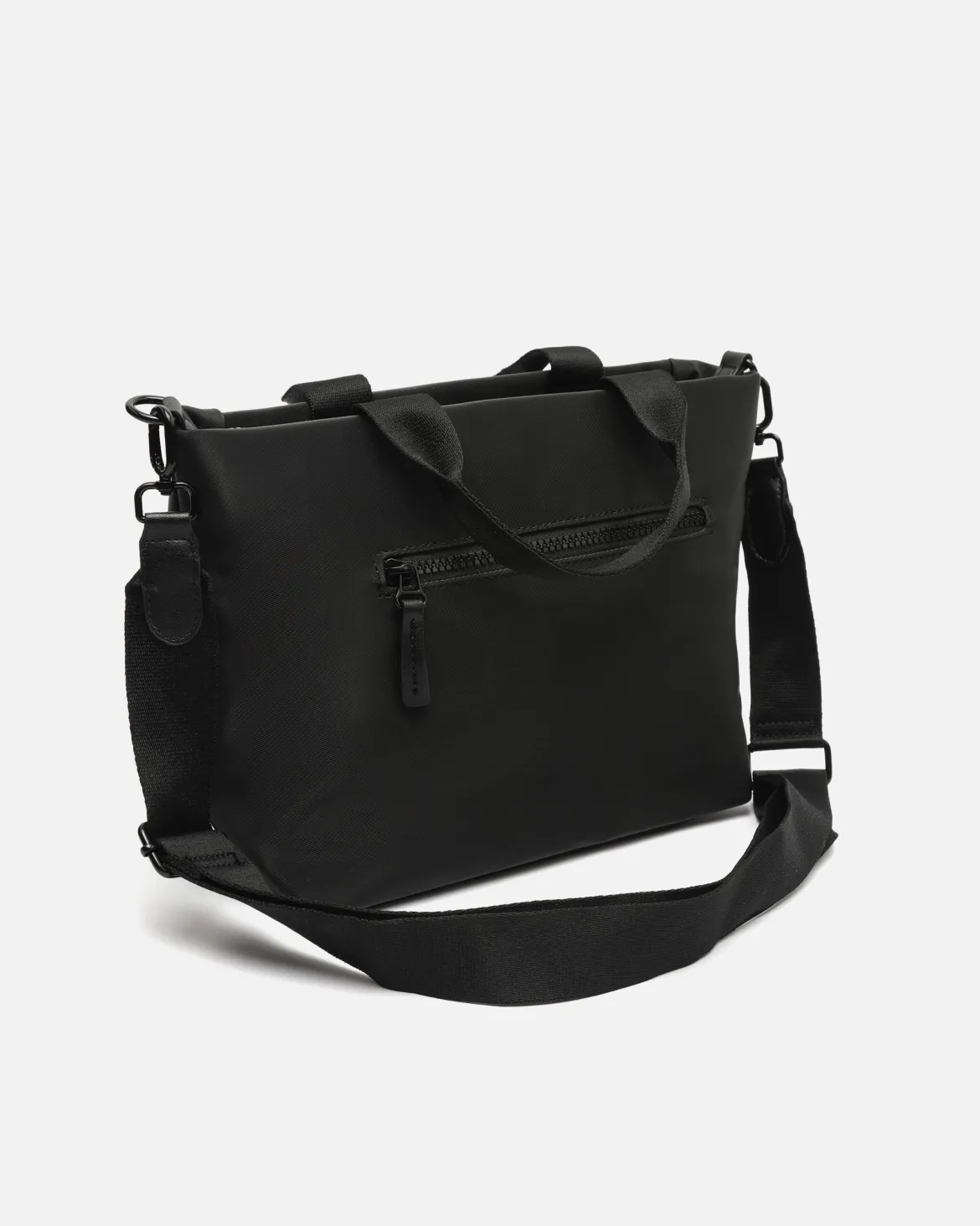 Bolso tote mediano en nylon con asa bandolera extraíble