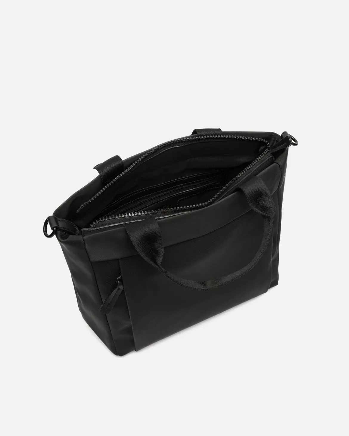 Bolso tote mediano en nylon con asa bandolera extraíble