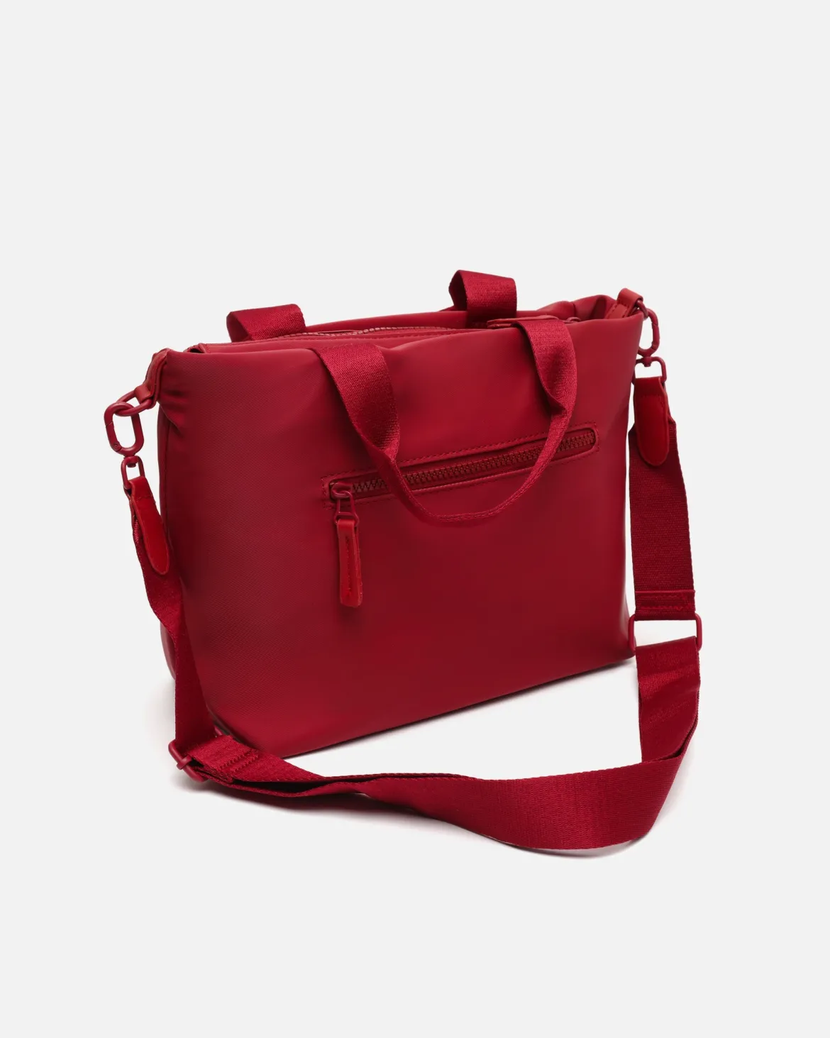 Bolso tote mediano en nylon con asa bandolera extraíble