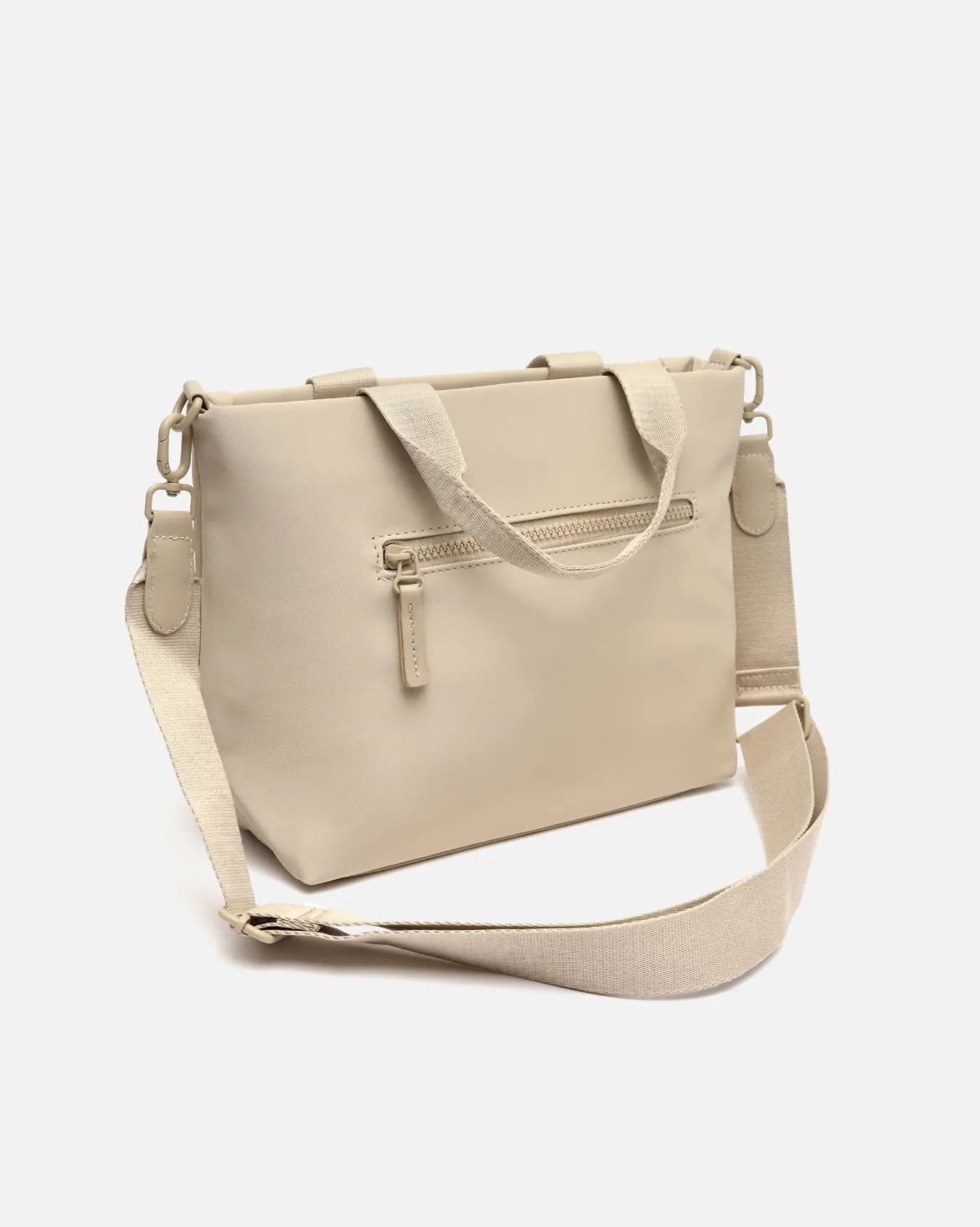 Bolso tote mediano en nylon con asa bandolera extraíble