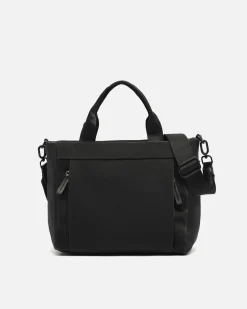 Bolso tote mediano en nylon con asa bandolera extraíble