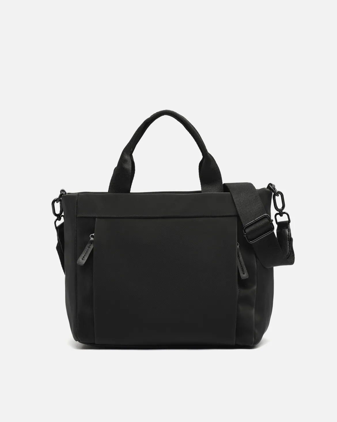 Bolso tote mediano en nylon con asa bandolera extraíble