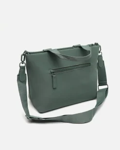 Bolso tote mediano en nylon con asa bandolera extraíble