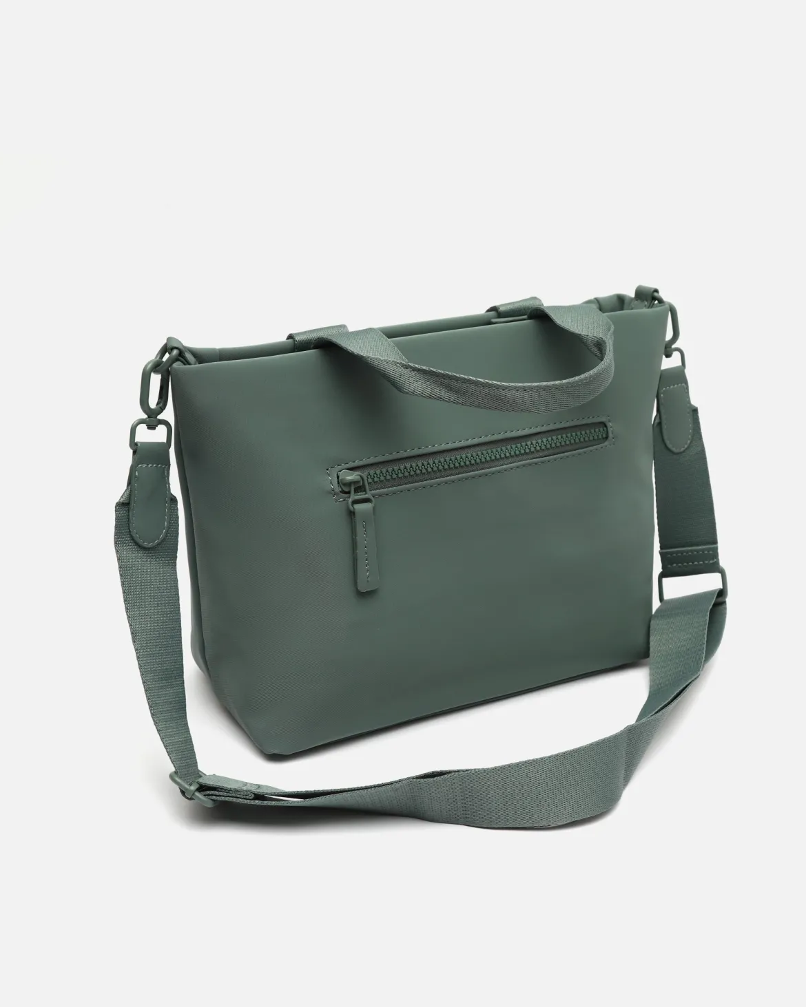 Bolso tote mediano en nylon con asa bandolera extraíble