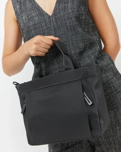 Bolso tote mediano en nylon con asa bandolera extraíble