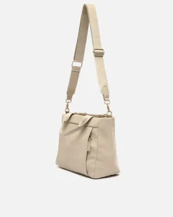 Bolso tote mediano en nylon con asa bandolera extraíble