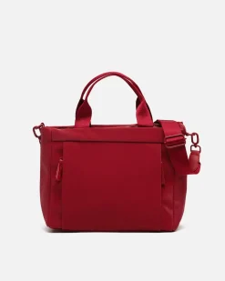 Bolso tote mediano en nylon con asa bandolera extraíble