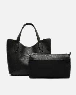 Bolso tote pequeño con neceser y asa bandolera extraíble