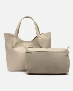 Bolso tote pequeño con neceser y asa bandolera extraíble