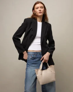 Bolso tote pequeño con neceser y asa bandolera extraíble